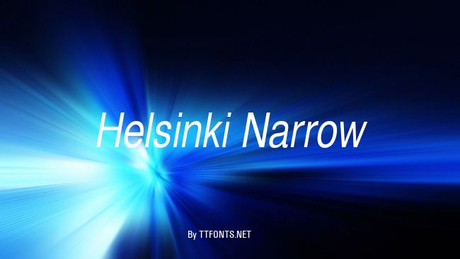 Helsinki Narrow example